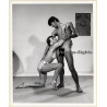 Jaybird Erotic Study: Nude Female Holds On To Nude Man / Body Painting (Vintage Photo KORENJAK 1960s/1970s)
