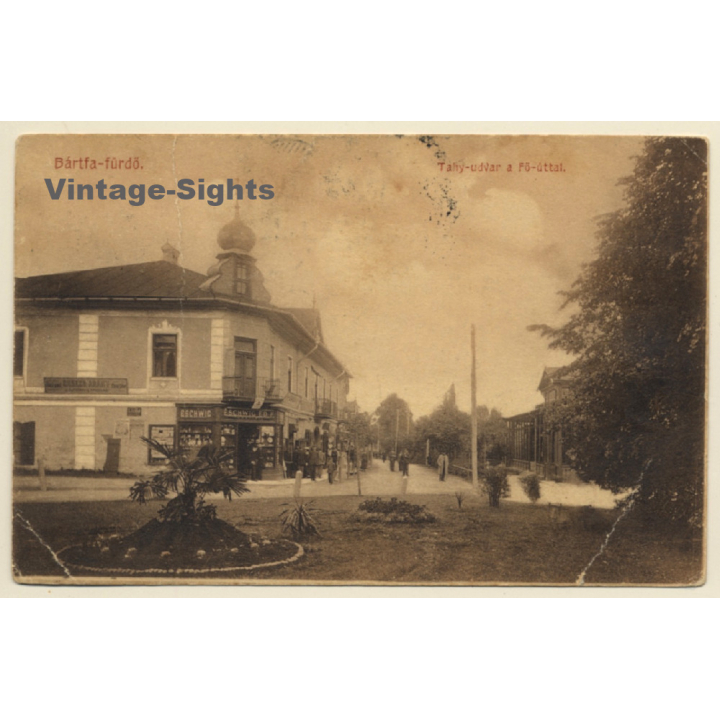 Bártfafürdö / Slovakia: Tahy-Udvar, Fö-úttal (Vintage PC 1910)