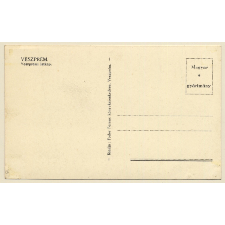 Veszprém / Hungary: Partial View (Vintage RPPC)