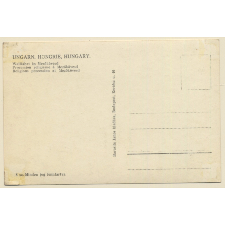 Mezökövesd / Hungary: Religious Procession (Vintage RPPC)
