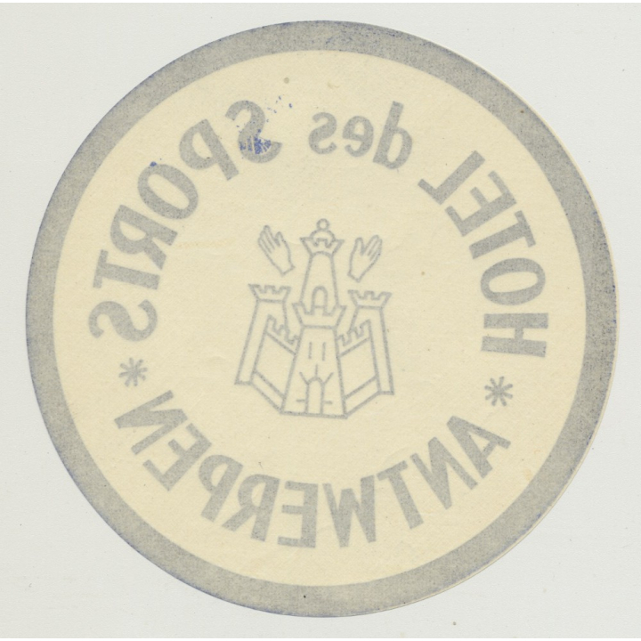 Hotel Des Sports - Antwerpen (Anvers) / Belgium (Vintage Luggae Label)