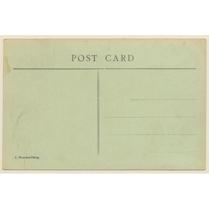 Beijing / China: Native Street Hairdresser (Vintage PC ~1910s)