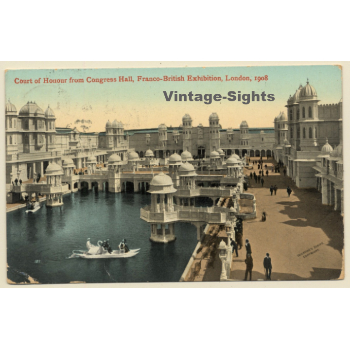 London / UK: Court Of Honour / Franco-British Exhibition (Vintage PC 1908)