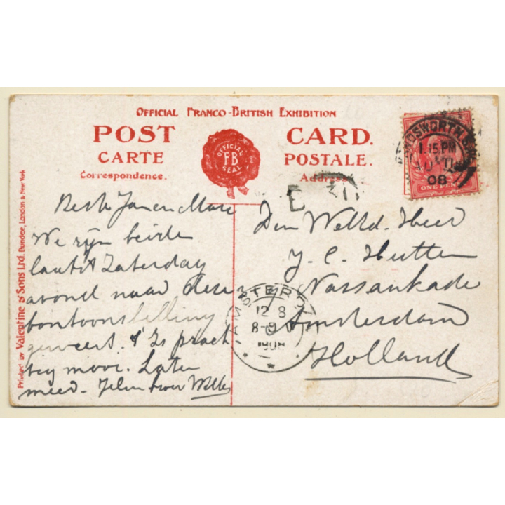 London / UK: Court Of Honour / Franco-British Exhibition (Vintage PC 1908)