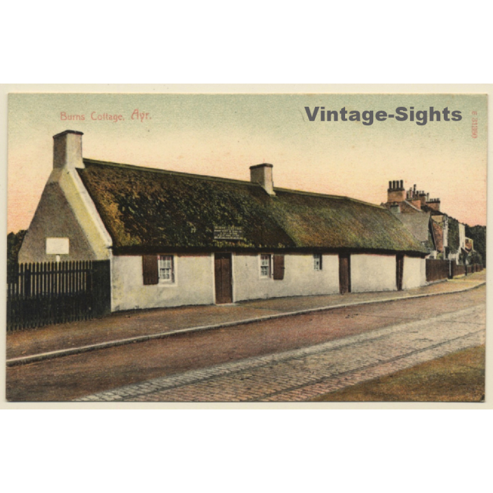 Ayr / Scotland: Burns Cottage (Vintage PC ~1910s/1920s)