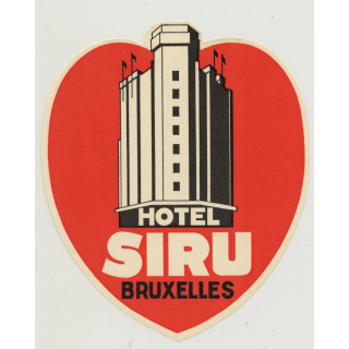 Hotel Siru - Bruxelles / Belgium (Vintage Luggae Label) HEART