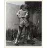 Erotic Study by T.Liori: Man Holds Nude Womans' Butt (Vintage Photo KORENJAK 1970s/1980s)
