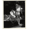 Erotic Study: Handsome Man Pulls Down Panties Of Semi Nude (Vintage Photo KORENJAK 1970s/1980s)