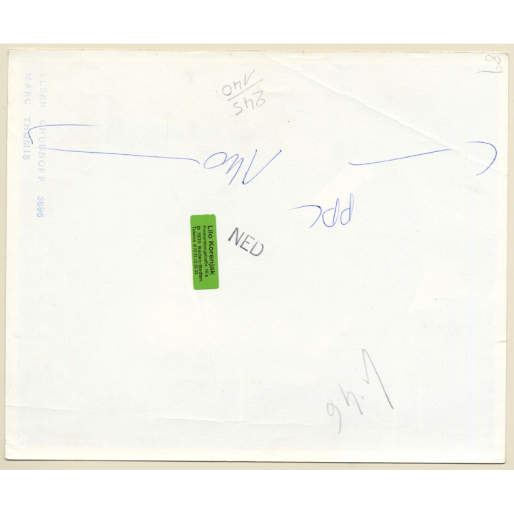 Erotic Study: Nude Female Kneeling On Dressed Man (Vintage Photo KORENJAK 1960s/1970s)