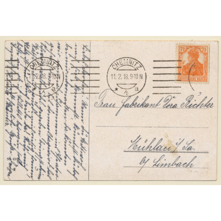 WW1: Als Er Abschied Nahm / Child Soldier (Vintage PC 1918)