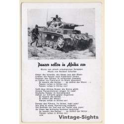 WW2: Panzer Rollen In Afrika Vor / Wehrmacht - Tank (Vintage PC 1930s/1940s)