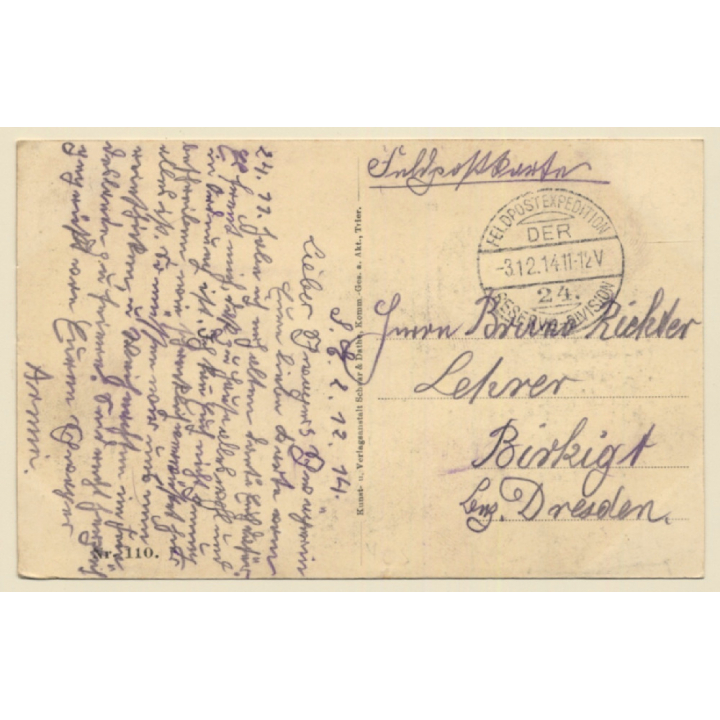 WW1 / Munster an der Örtze: Transport Französicher Gefangener (Vintage PC 1914)