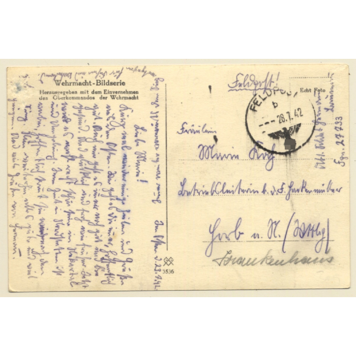 WW2: Der Letzte Widerstand / Wehrmacht im Strassenkampf (Vintage RPPC 1942)