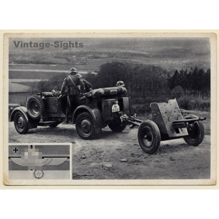 WW2: Pakgeschütz Wird In Stellung Gebracht / Wehrmacht (Vintage PC 1941)