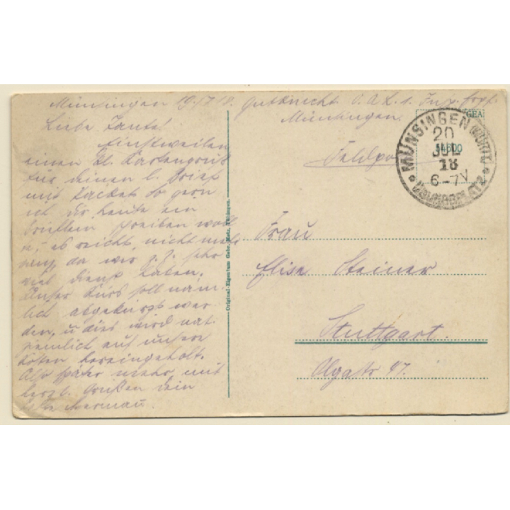 Münsingen / Germany: Truppenübungsplatz / Schäfer / Windmühle (Vintage PC 1918)