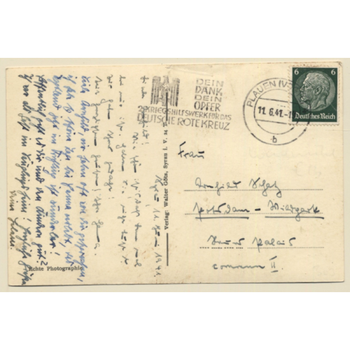 Germany: Syrauer Windmühle - Windmill (Vintage RPPC 1941)