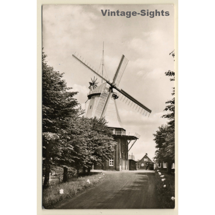 Norden / Germany: Norddeicher Mühle - Windmill (Vintage RPPC 1961)