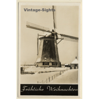 Wekerom / Netherlands: Windmühle - Windmill (Vintage RPPC 1941)