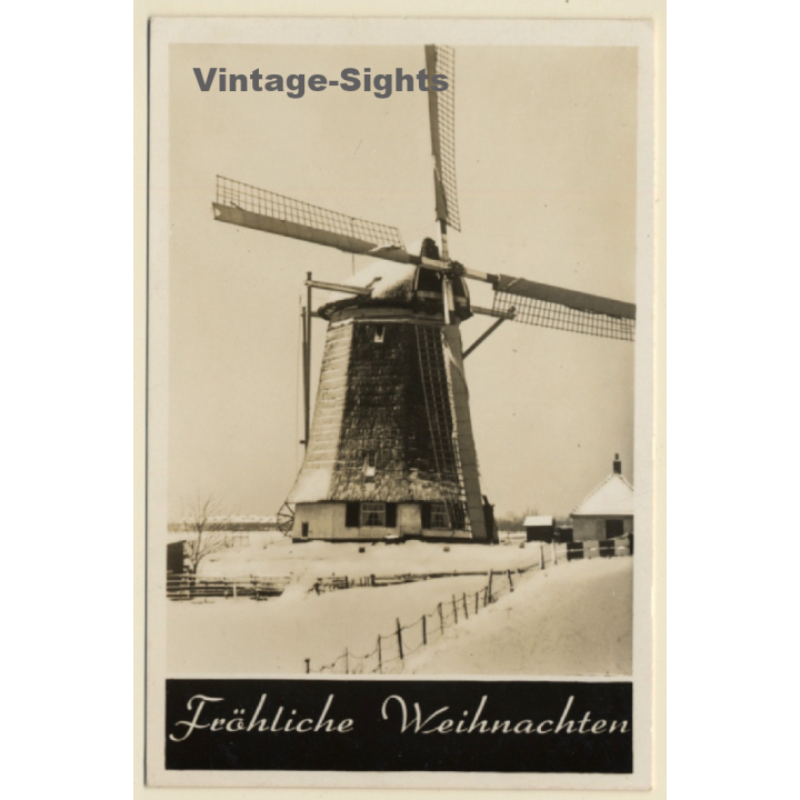 Wekerom / Netherlands: Windmühle - Windmill (Vintage RPPC 1941)