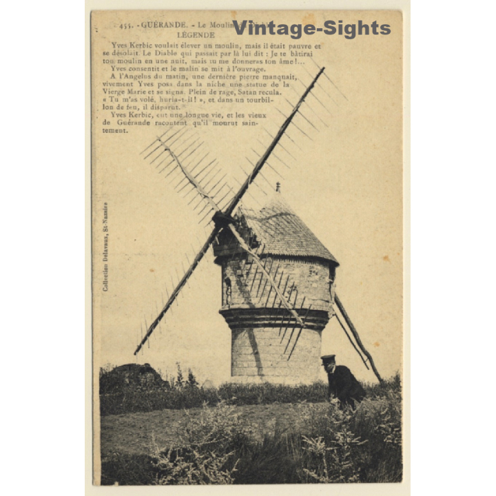 Guérande / France: Le Moulin Du Diablo - Windmill (Vintage PC ~ 1910s)