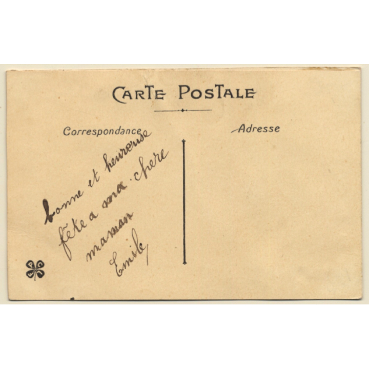 Bonne Fête: Flowers - Christmas (Vintage Embroidered PC ~1910s)