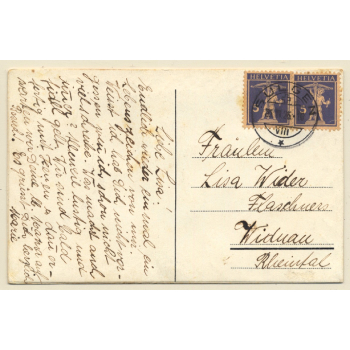 Sei Nicht Böse: Flower Wreath - Butterfly (Vintage Embroidered PC 1925)