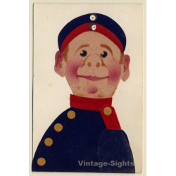 Police Bobby - Military Officer / Felt (Rare Vintage Handmade PC 1912)