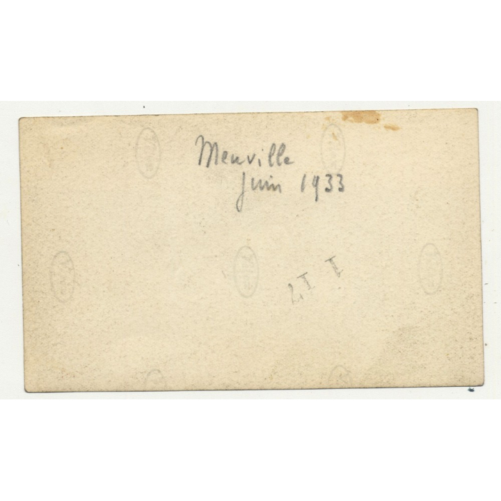 4987 Meuville / Belgium: Farmhouse - Barn - Oxcart (Vintage Photo B/W 1933)