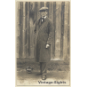Kriegsgefangenenlager Holzminden: Portrait of M. Bormans (Vintage RPPC WW1 ~1910s)
