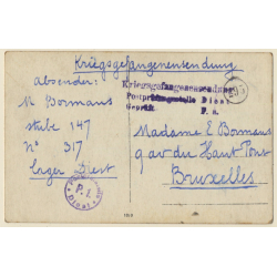 Kriegsgefangenenlager Holzminden: M. Bormans & 2 Prisoners (Vintage RPPC WW1 ~1910s)