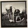Erotic Study: Racy Busty Semi Nude Pin-up Outdoors*22 / Bent Forward (Vintage Contact Sheet Photo 1970s/1980s)
