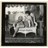 Erotic Study: Racy Busty Semi Nude Pin-up In Garden House*5 / Negligee (Vintage Contact Sheet Photo 1970s/1980s)