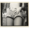 Erotic Study: Racy Busty Semi Nude Pin-up In Garden House*16 / Panties (Vintage Contact Sheet Photo 1970s/1980s)