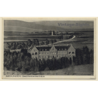 Riedlingen / Germany: Bezirkskrankenhaus (Vintage PC 1930)