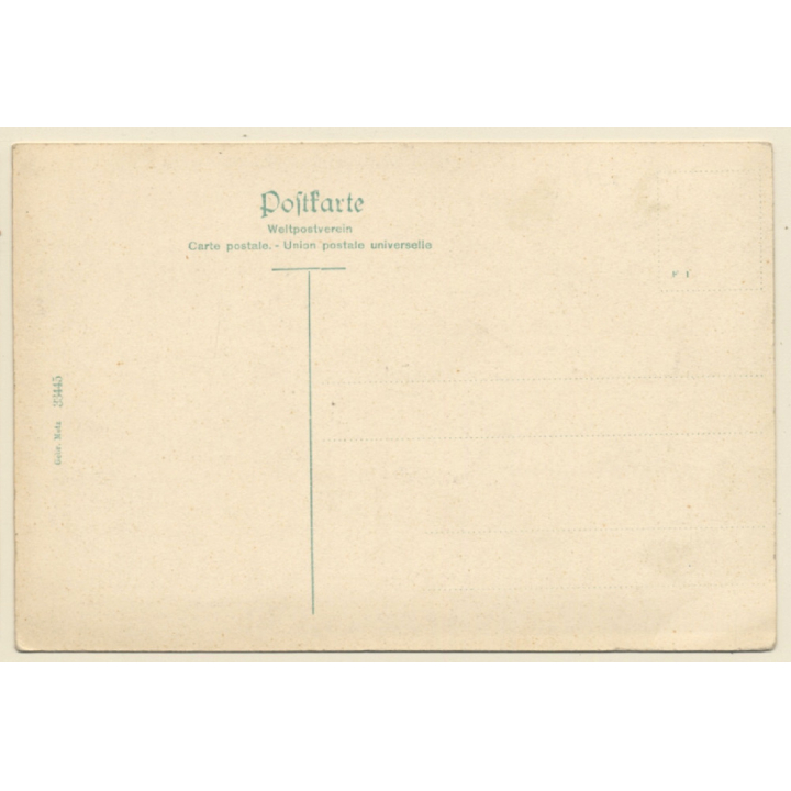 Snow Landscape With Cross-Country Skiers (Vintage Artist PC ~1910s)