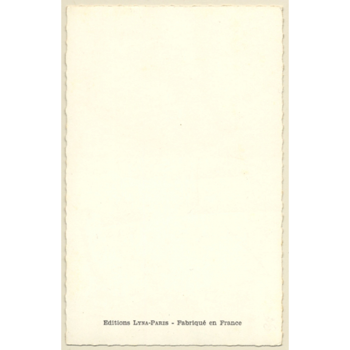 Kneeling Blonde Nude Pin-up With Updo (Vintage PC LYNA ~1950s)