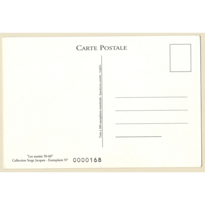 Serge Jacques: Semi Nude Pin-up In Car / Risqué (Vintage PC Lim.Ed. 168/300)