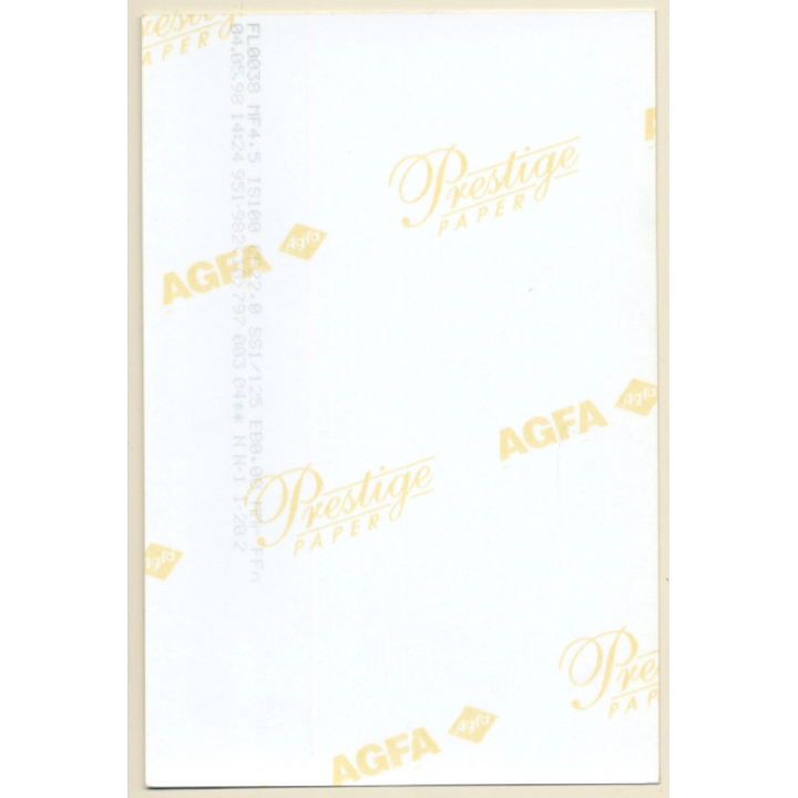 Erotic Study: Natural Semi Nude Brunette With Big Eyes *4 (Vintage Photo ~1990s)