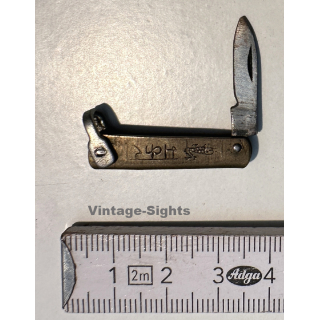 Very Small Vintage Miniature Pocket Knife *3 / Brass - India  ~1940s/1950s
