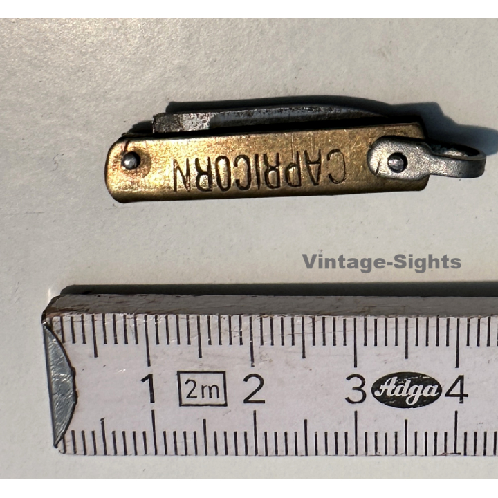 Very Small Vintage Miniature Pocket Knife *3 / Brass - India  ~1940s/1950s