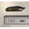 Very Small Vintage Miniature Pocket Knife *4 / Brass - India  ~1940s/1950s