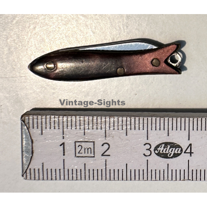 Very Small Vintage Miniature Pocket Knife *5 / Fish Shape  ~1950s/1960s