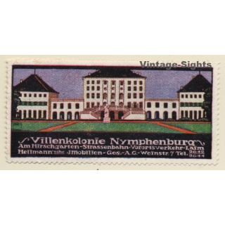 Ludwig Hohlwein: Villenkolonie Nymphenburg (Vintage Vignette 1910)