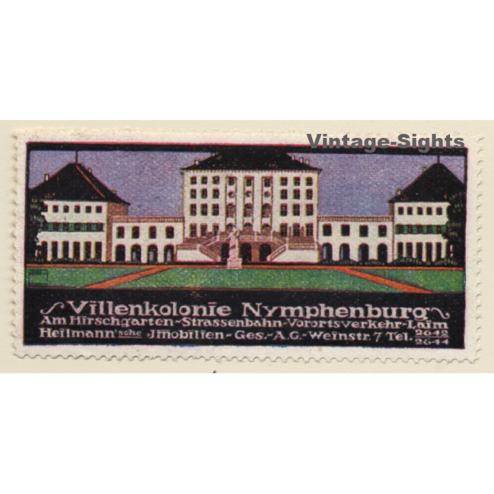 Ludwig Hohlwein: Villenkolonie Nymphenburg (Vintage Vignette 1910)