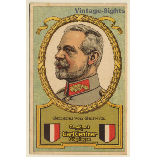 General von Gallwitz / Carl Gentner Chem. Fabrik Göppingen (Vintage PC 1917)