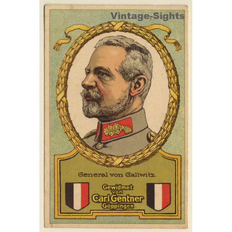 General von Gallwitz / Carl Gentner Chem. Fabrik Göppingen (Vintage PC 1917)