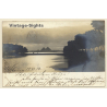 Cairo / Egypt: VIew Onto River Nile & Pyramids (Vintage RPPC 1903)