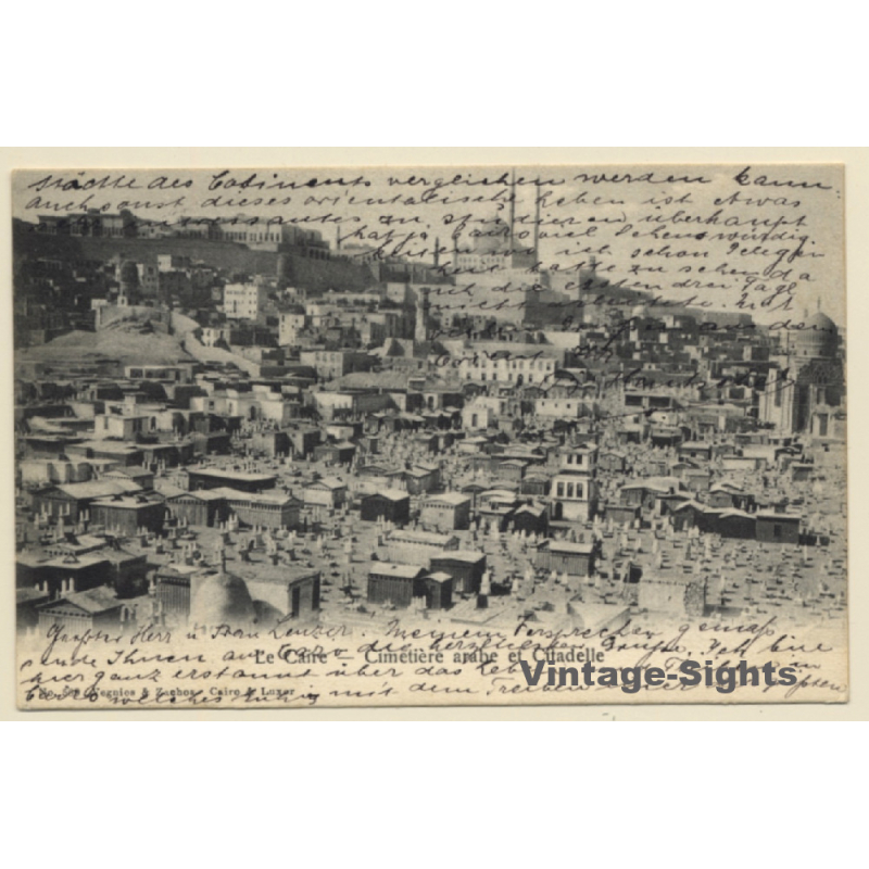 Cairo / Egypt: Cimetière Arabe et Citadelle (Vintage PC 1907)