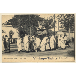 Algeria: Mariage Arabe / Musicians - Camel (Vintage PC ~1910s/1920s)