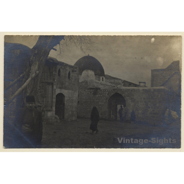 Alep / Syria: Street Scene - Mosque - Native People (Vintage RPPC ~1910s/1920s)